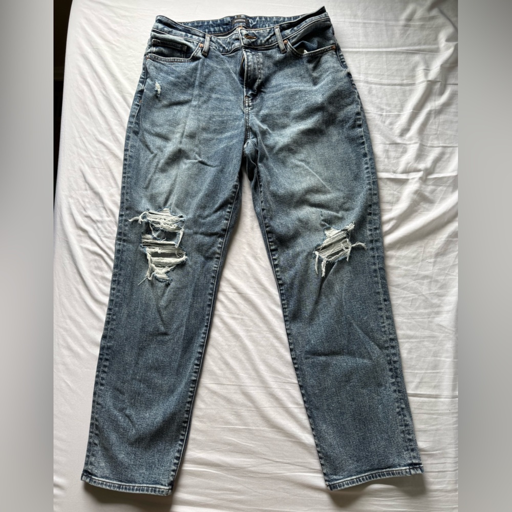 Express Distressed Denim Boyfriend Jeans